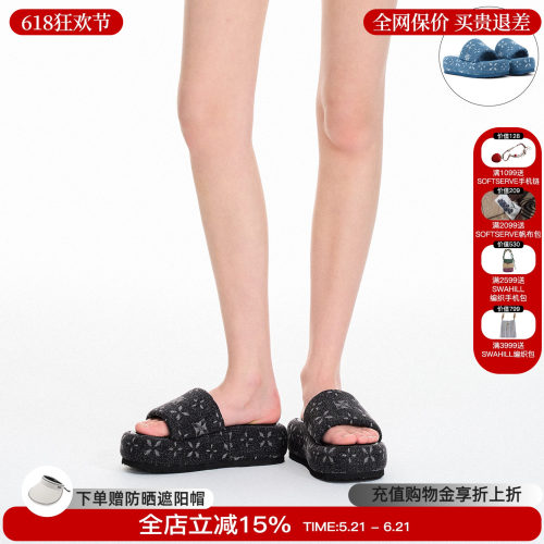 TRAPARWAVES厚底增高凉拖鞋