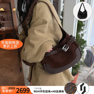 cotemp 慕萨麂皮hobo大包大容量通勤单肩包斜挎包百搭 26新款