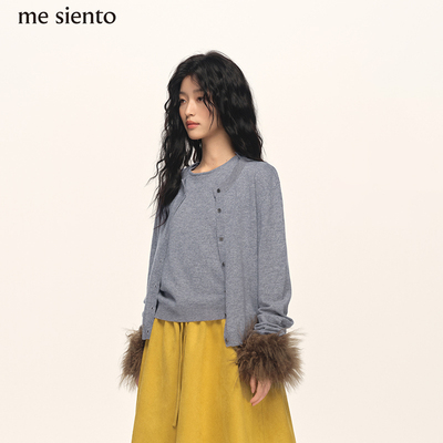 me siento 25秋冬新款原创设计感配饰滩羊毛毛绒手环袖套