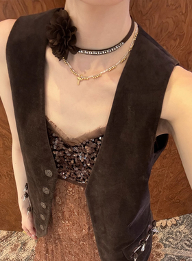 DACCORD奇趣石蘑菇串珠锁骨链