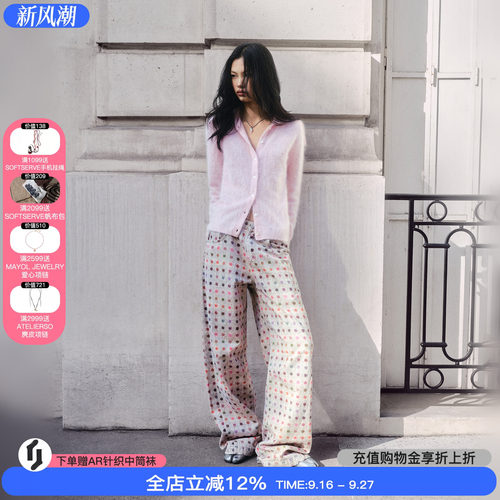 tokokkino羊绒拉毛海军领开衫