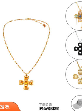 现货tokokkino 2025新款小众金色蝴蝶结十字架项链女饰品配饰M星