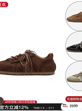 现货cotemp  2025新款手工软皮德训鞋复古休闲麂皮运动休闲鞋