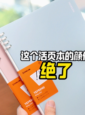 KINGJIM锦宫活页本新款CN9854TE活页本高颜值活页笔记本记事本大容量纯色活页本 A4替芯/30页（7mm横线）