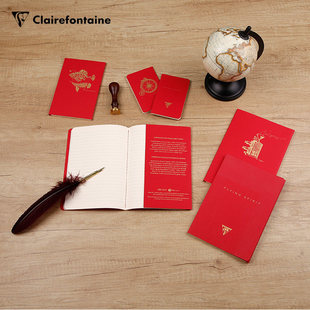 Clairefontaine克莱方丹Flying Spirit系列 A5复古牛皮纸笔记本 玛雅纸封面线装日记本/记事本 法国进口文具