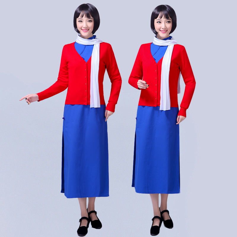 包邮特价江姐服装舞台话剧演出服装 红梅赞民国表演服饰 旗袍女款