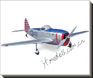 全球 电动像真机固定翼 P-47D Thunderbolt EP 收轮 E242XM 正品