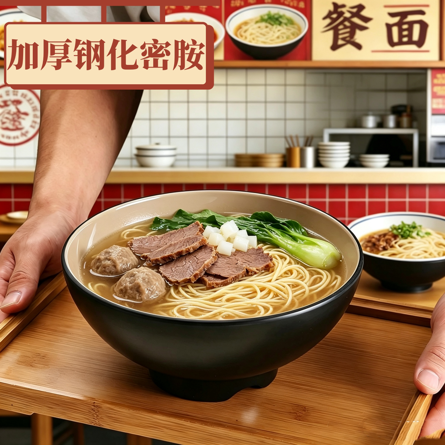 密胺宽口面碗商用日式拉面碗面馆