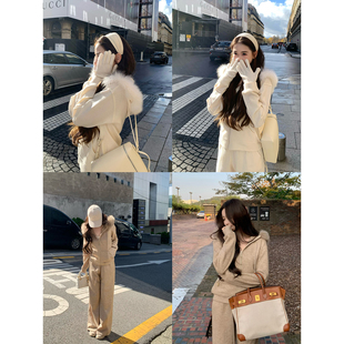 套装 GYOKUU 连帽外套抽绳松紧腰长裤 2025aw 凛冬融雪