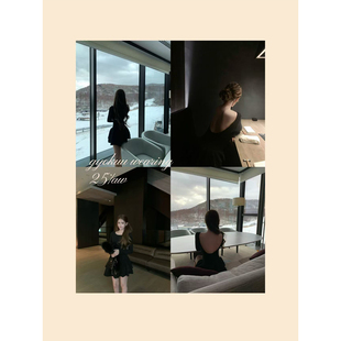 黑色露背针织连衣裙 2025aw GYOKUU 京洛再无佳人