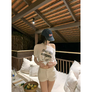 短裤 白色百搭弹力修身 2025ss GYOKUU