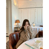 2026ss GYOKUU 绒兔可可 山羊绒绵羊毛混纺拉毛V领毛衣