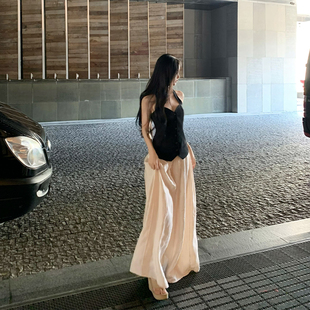 GYOKUU 黑色挂脖羊毛上衣西装 背心打底衫