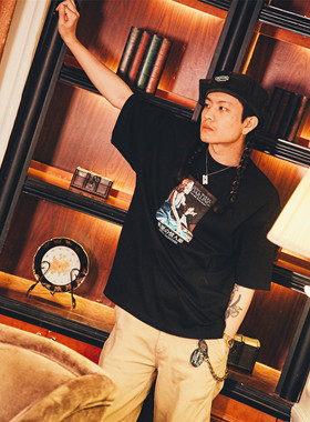 THE ALLEY远东OD联名万恶的情人节系列别担心宝贝复古漫画短袖T恤