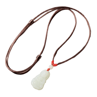 天然和田玉观音吊坠保平安玉石宝宝红绳项链男孩儿童婴儿玉坠菩萨