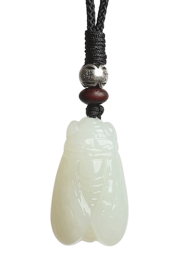 男女和田玉吊坠一鸣惊人玉婵知了