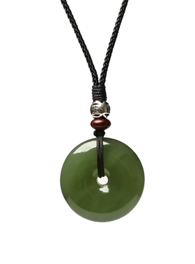 和田玉平安扣青玉吊坠