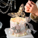 2026母亲节唯美蛋糕装 饰发光蝴蝶灯摆件Queen女王珍珠妈妈插件