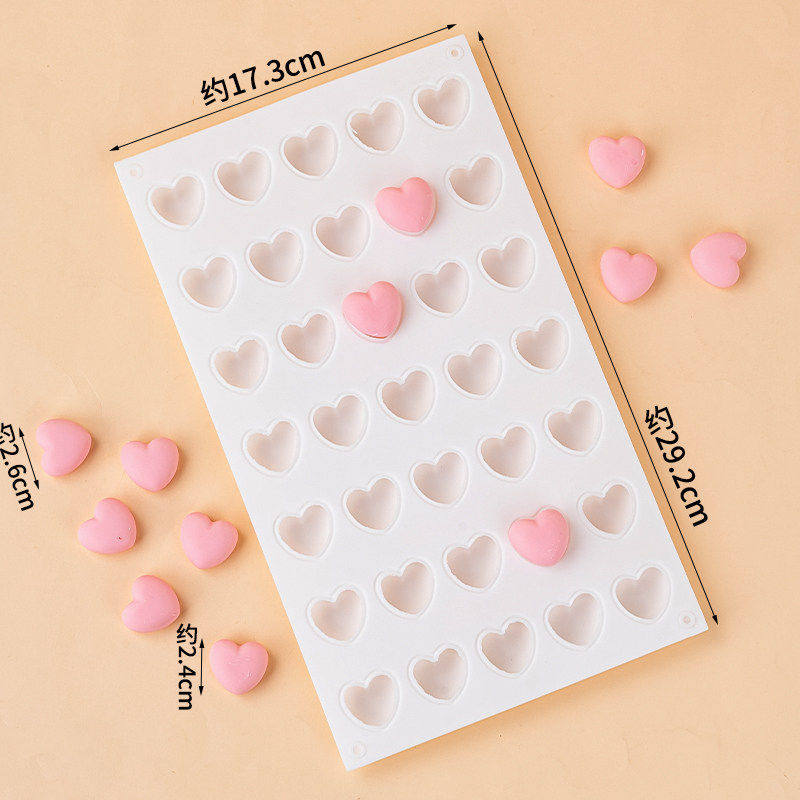 情人节爱心硅胶模翻糖巧克力蛋糕装饰心形DIY甜品烘焙用品工具