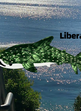 LIBERALI海洋系列绿色鲸鲨鱼发抓原创设计抓夹搞怪鲨鱼夹顶夹半夹