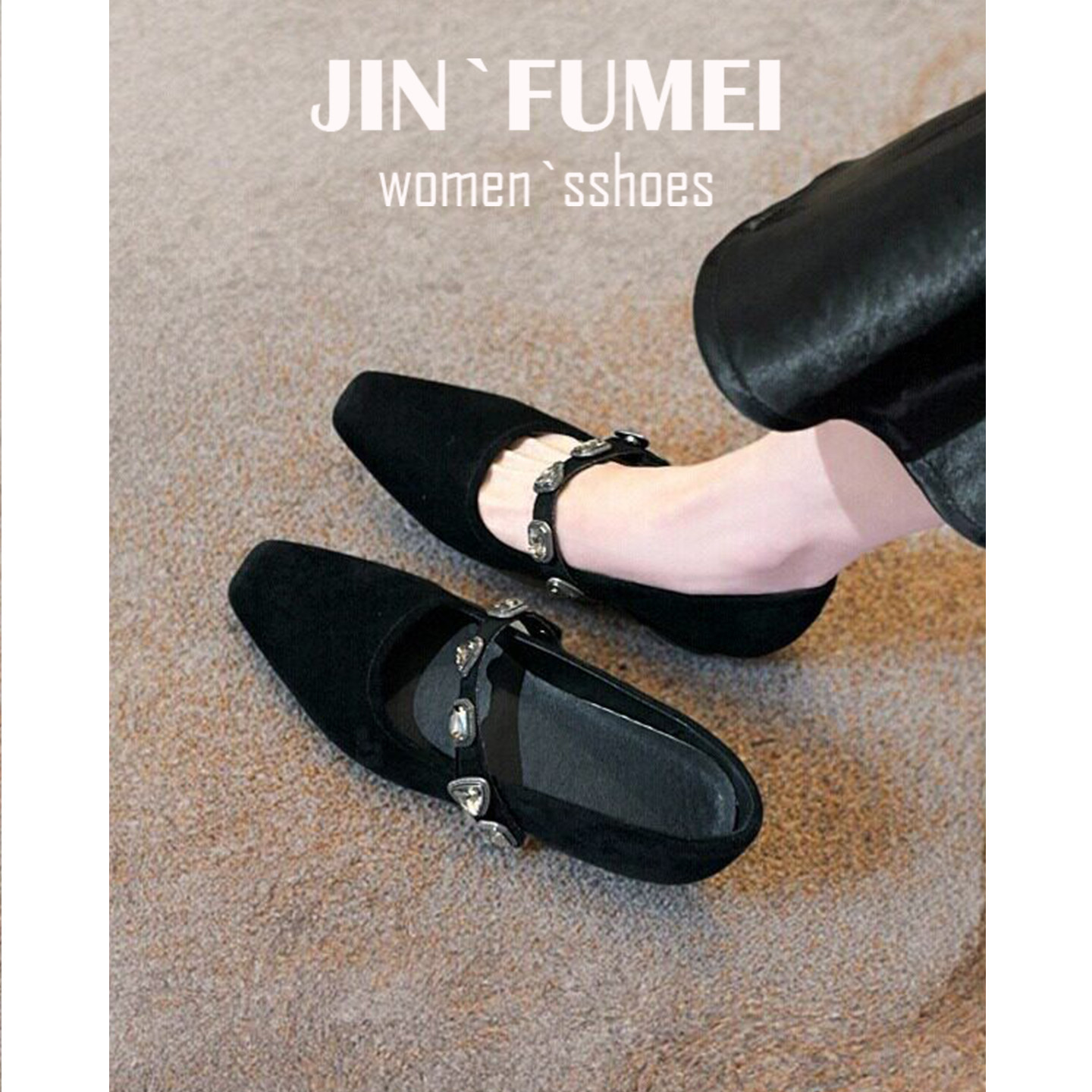 真皮！绒面法式高跟鞋玛丽珍鞋女2026春新款小皮鞋粗跟单鞋内增高