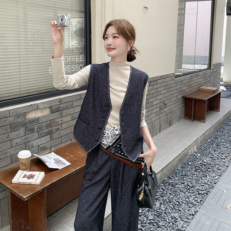女装/女士精品套装/学生校服/工作制服时尚套装三件套2025年秋季