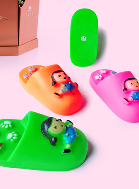 宠物玩具拖鞋小女孩鞋发声搪胶玩具狗狗磨牙耐咬宠物狗拖鞋