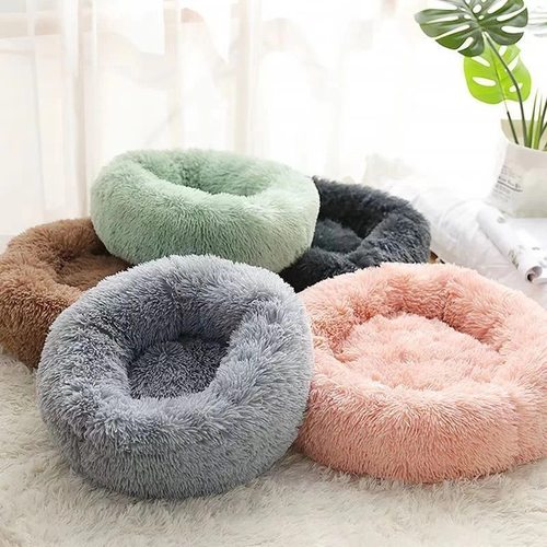 猫窝狗窝秋冬毛绒保暖四季通用猫床圆形窝深度睡眠狗垫宠物用品