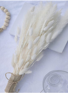 跨境传供亚马逊Temu/Shine热卖白色系手把花束干花永生花家居摆件