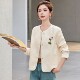 圆领显瘦开衫 上衣春季 短外套女洋气盘扣新中式 轻国风气质百搭长袖