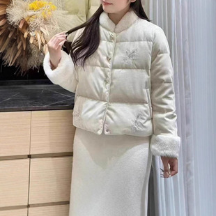 瑟庄冬季 国风刺绣棉衣棉服外套小香风短外套棉服小个子棉衣 新中式