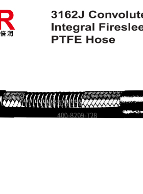 3162J Convoluted Integral Firesleeve PTFE Hose