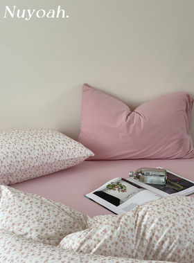 Nuyoah studio 盛夏蔷薇 小碎花复古针织棉四件套全棉天竺棉床单