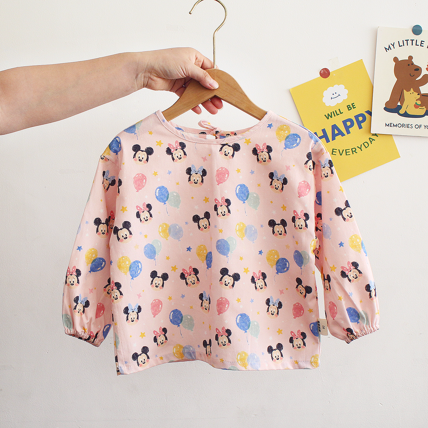 宝宝罩衣纯棉长袖男女儿童反穿衣幼儿园外穿防水防脏婴儿吃饭围兜