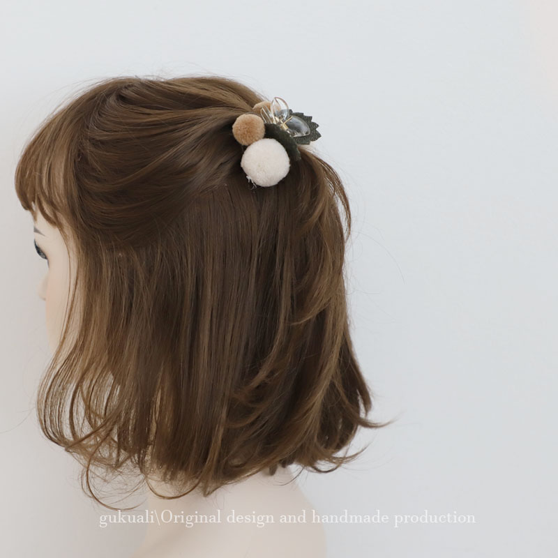 GUKUALI原创毛绒球球小抓夹茸发夹头饰发饰女刘海侧边春夏亚克力