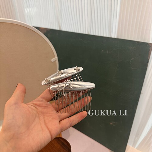 GUKUALI金属星星发梳发夹刘海