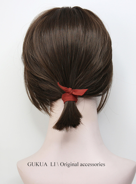 GUKUA LI原创手工制作 打结皮筋蝴蝶结手环 发绳发圈手链头绳发饰