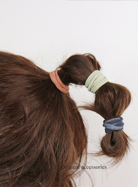 GUKUALI 莫兰迪色系柔软无接缝发圈头绳简约网红扎头发饰发绳10条