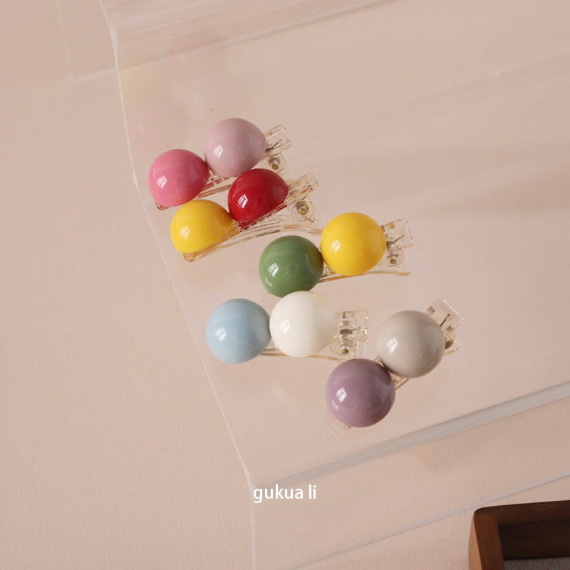 彩色糖果色发夹后脑勺发夹