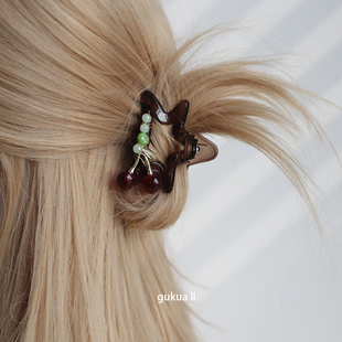 GUKUALI五角星抓夹女设计感小众鲨鱼夹小号气质发夹后脑勺半抓夹