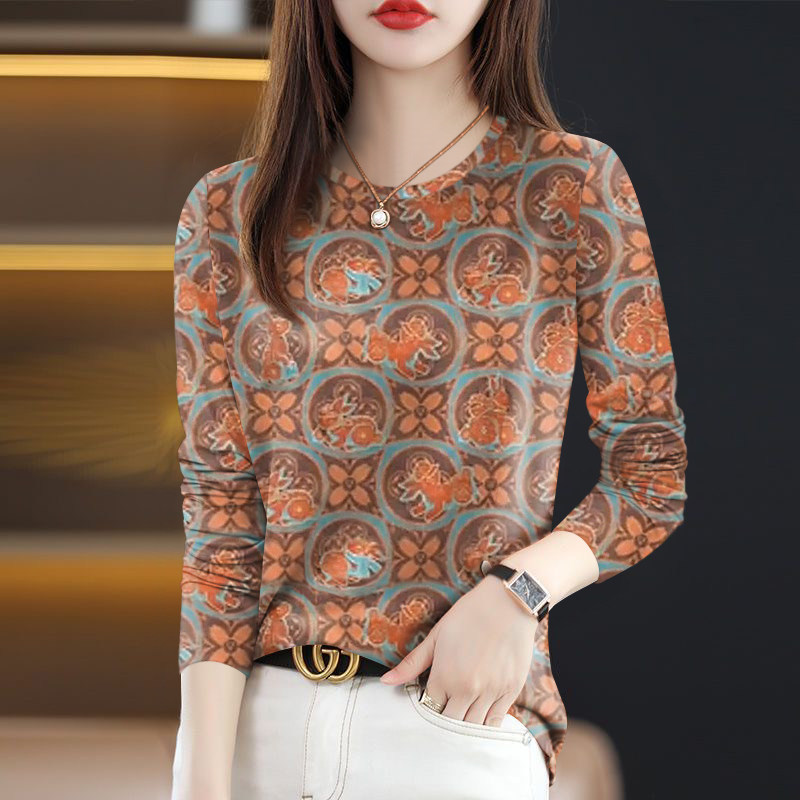 好品捡漏~早秋上衣女新款减龄条纹长袖宽松遮肚显瘦T恤女上衣潮