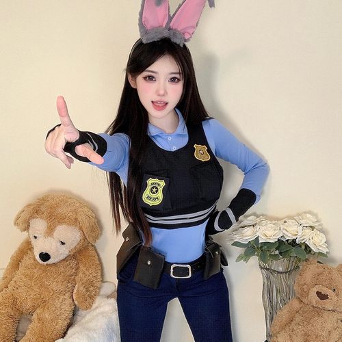 疯狂动物城朱迪兔子警官cos服女尼克狐cosplay儿童动漫套装迪士尼