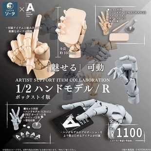 国产超可动微缩1/2人手模型素体画画素描标准美术左右手扭蛋摆件