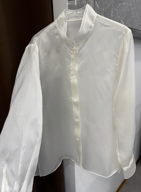 原创设计师品牌真丝欧根纱衬衫