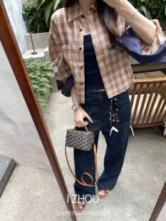 短裤 格子衬衫 外套潮牌上衣女 新品 2026春季