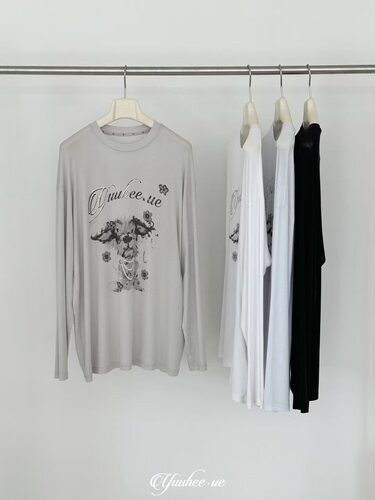 2026春季新品设计师品牌yuuhee长袖狗T恤