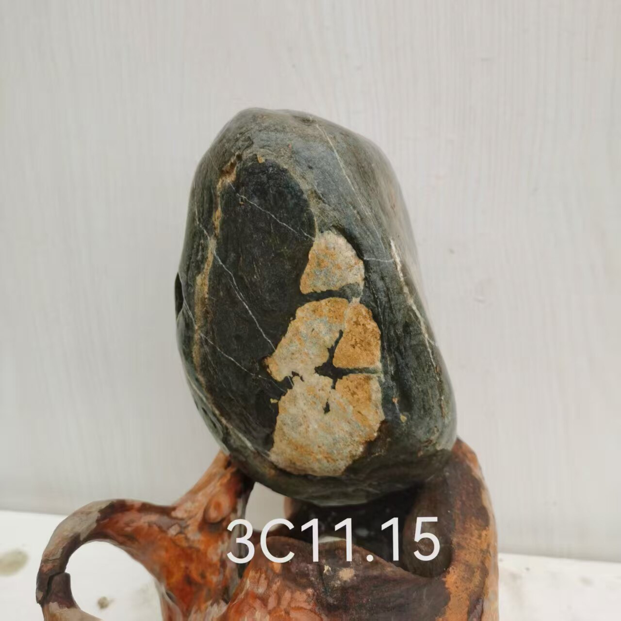 天然原石无打磨画面人物奇石汉江长江石假山文字石桌面招财摆件