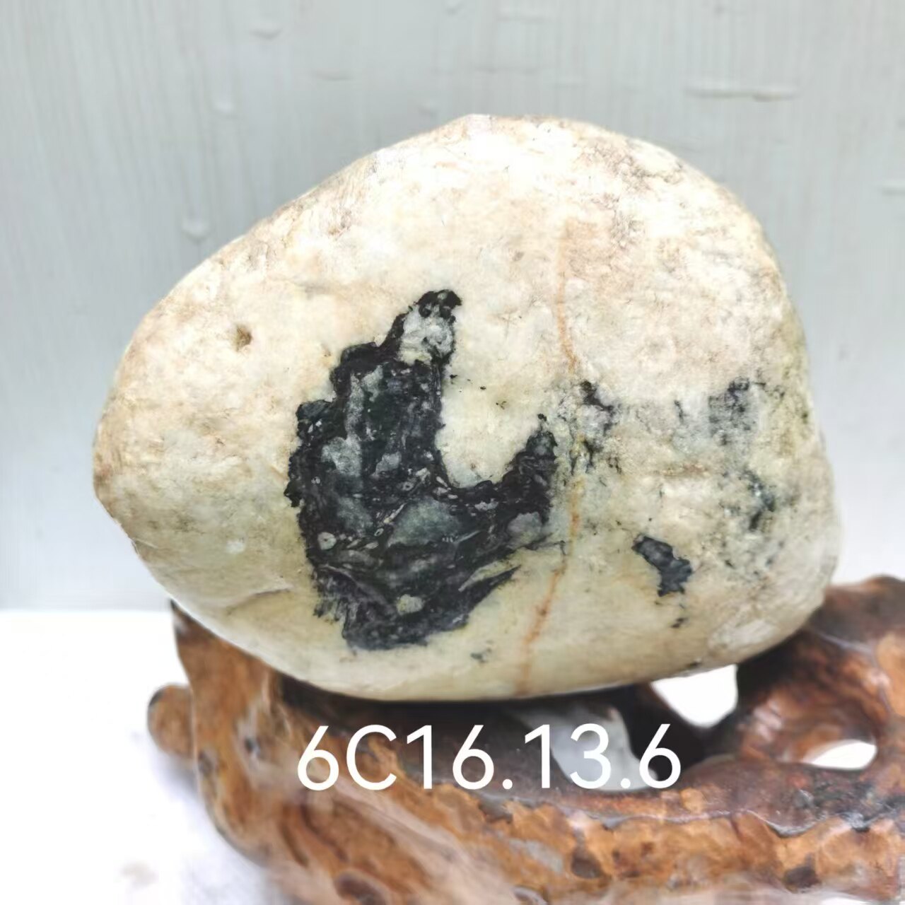 天然原石无打磨画面人物奇石汉江长江石假山文字石桌面招财摆件