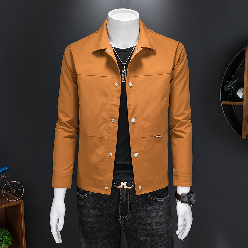 2026新款春秋季男士商务休闲短款修身韩版简约夹克外套2215P165，男装夹克，电商D220