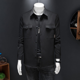 2026新款春秋季男士时尚休闲短款修身韩版简约夹克外套2065P135，男装夹克，电商D220